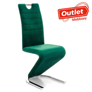 KRZESŁO TAPICEROWANE DO JADALNI DC-99-2 ZIELONY WELUR - OUTLET