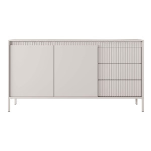 Komoda ryflowana SENSO 153 2D3S (B) | Beżowy