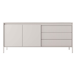 Komoda ryflowana SENSO 187 2D3S (C) | Beżowy