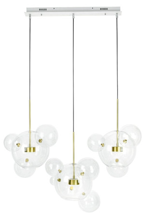 MOOSEE lampa wisząca CAPRI LINE 3 złota - 180 LED, aluminium, szkło