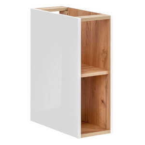 Szafka pod blat 20cm | Kolekcja Capri White | Biały Połysk, Dąb Złoty Craft