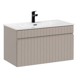 Zestaw meblowy 80cm z umywalką meblową SKY | Kolekcja Iconic Cashmere | Kaszmirowy Mat