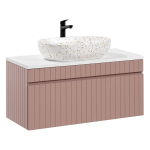 Zestaw meblowy 100cm z umywalką nablatową | Kolekcja Iconic Rose | Antyczna Róża
