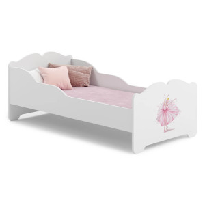 Łóżko dziecięce ANNA z materacem 70x140 Księżniczka w koronie