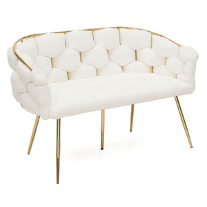 Sofa glamour BALLOON | Boucle | Biały #7 | DC-KT9118