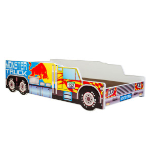 Łóżko pojedyncze Monster Truck 70x140 z materacem