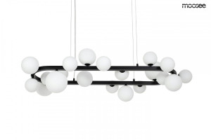 MOOSEE lampa wisząca ALURE OVAL 120 czarna/mleczna
