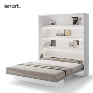 BED CONCEPT BC-13p - półkotapczan pionowy 180 - biały połysk