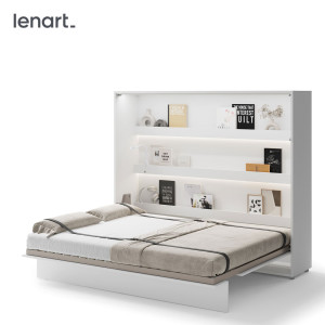 BED CONCEPT BC-14p - półkotapczan poziomy 160 - biały połysk