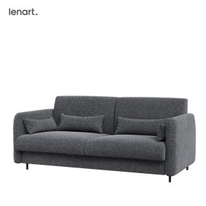 BED CONCEPT BC-19 - Sofa 160 do BC-12 - grafit ART 82630 / front biały połysk