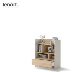 BED CONCEPT BC-25 - regał 92x108 - kaszmir/dąb nagano