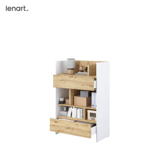 BED CONCEPT BC-26 - regał 92x138 - biały/dąb artisan