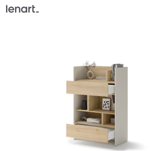 BED CONCEPT BC-26 - regał 92x138 - kaszmir/dąb nagano