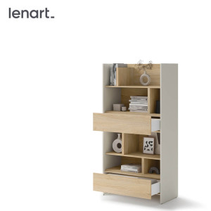 BED CONCEPT BC-28 - regał 92x178 - kaszmir/dąb nagano