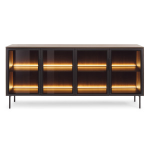 Komoda LUMI 4D + LED (B) | 181cm | Dąb dunin