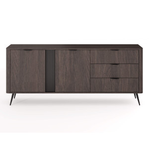 Komoda VERIS 2D3S (D) | 195cm | Dąb dunin | Czarne nogi