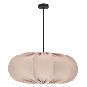 Lampa wisząca CAFEE' skandynawska z abażurem beżowym frappe 52 cm