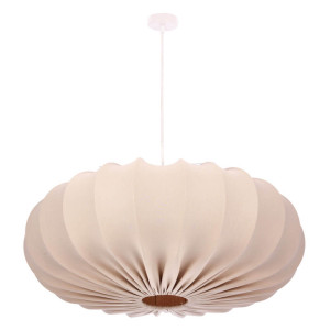 Lampa wisząca CAFEE' skandynawska z abażurem beżowym frappe 66 cm