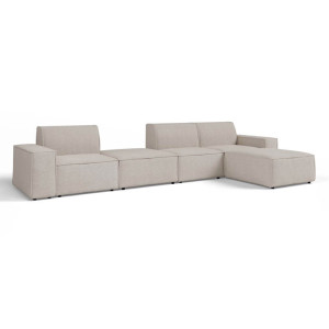 Narożnik modułowy FORM BL+1+PUFA+1+1+BP+PUFA | Kolor do wyboru