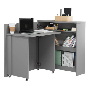 WORK CONCEPT SLIM CW-02P - biurko rozkładane - szary