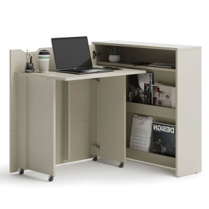 WORK CONCEPT SLIM CW-02P - biurko rozkładane - kaszmir
