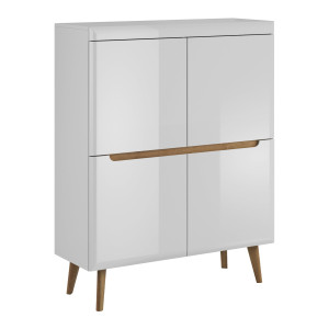 Komoda NORDI NK107 Biały / Dąb riviera