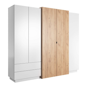 SZAFA 230 (A) 3D BIAŁY, DĄB CRAFT ZŁOTY