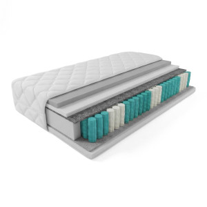 Materac kieszeniowy + Visco - model HAMAL 120x200x19 tw. H4