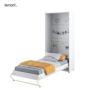 CONCEPT PRO CP-03p - półkotapczan pionowy pod materac 90x200 - biały/biały połysk