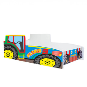 Łóżko pojedyncze Traktor kolorowy 70x140 z materacem