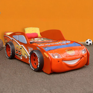 Łóżko samochód McQueen MDF, materac