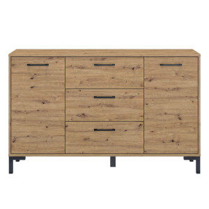 Komoda loftowa NEVIO 12 dąb artisan/czarny
