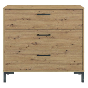 Komoda z szufladami NEVIO 09 dąb artisan/czarny
