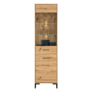 Witryna loftowa NEVIO 18 dąb artisan/czarny