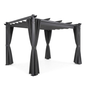 Aluminiowa pergola ogrodowa | 3x4m | Zadaszenie tarasu | Szary