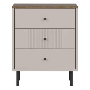 Szafka nocna TIRAMISU 3S | Cashmere/Oak Antico