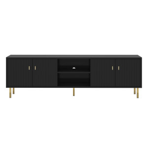 Szafka RTV PIANO 4D | Czarna