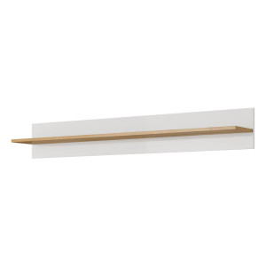 ARCO (J) PÓŁKA WISZĄCA 138CM - BIAŁY POŁYSK / DĄB GRANDSON
