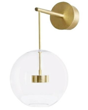 Kinkiet CAPRI WALL złoty - 60 LED, aluminium, szkło