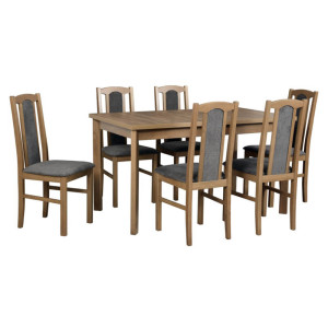 Zestaw stół i 6 krzeseł drewnianych MODENA 1 P + BOS
7