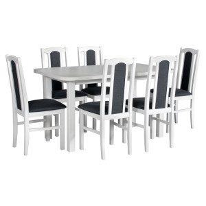 Zestaw stół i 6 krzeseł drewnianych WENUS 2 + BOS 7