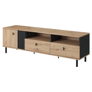 Szafka RTV 165 (B) MADIS Dąb artisan / antracyt