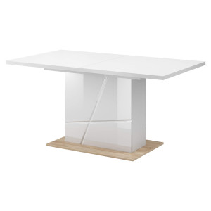 Stół rozkładany FUTURA FU-10 biały/dąb riviera/biały
połysk