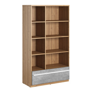 Regał PLANO PN-03 dąb nash/mitu grey/biały