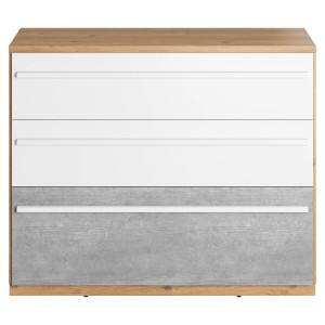 Komoda PLANO PN-07 dąb nash/mitu grey/biały