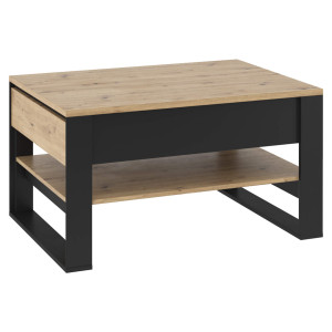 Stolik kawowy QUANT QA-09 dąb artisan/czarny