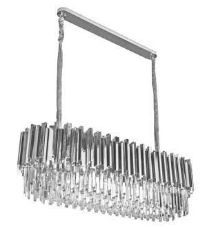 Lampa wisząca IMPERIAL LONG SILVER 90 - stal, kryształ