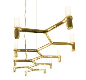 Lampa wisząca ATOMIC LONG złota
