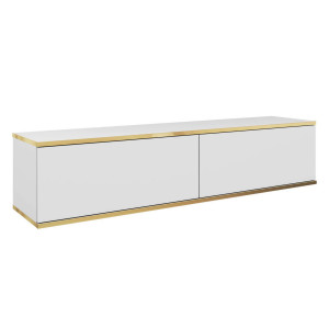 Szafka RTV ORO RTV135 Biała / Gładki front