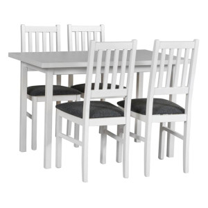 Zestaw stół MAX 10 + 4 krzesła drewniane BOS 1